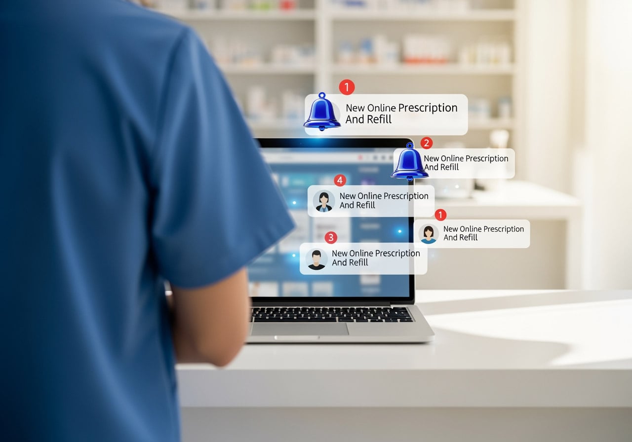 Two colleagues working in an office